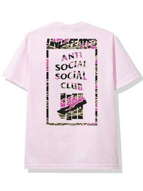 ASSC x Undefeated Floral Camo Logo Pink Tee Large